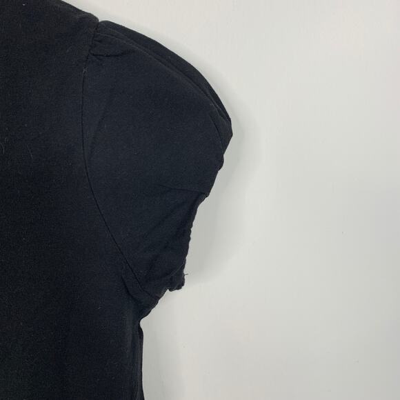 Black T-Shirt Green Lime Dorothy Perkins London Size Small - Picture 3 of 6